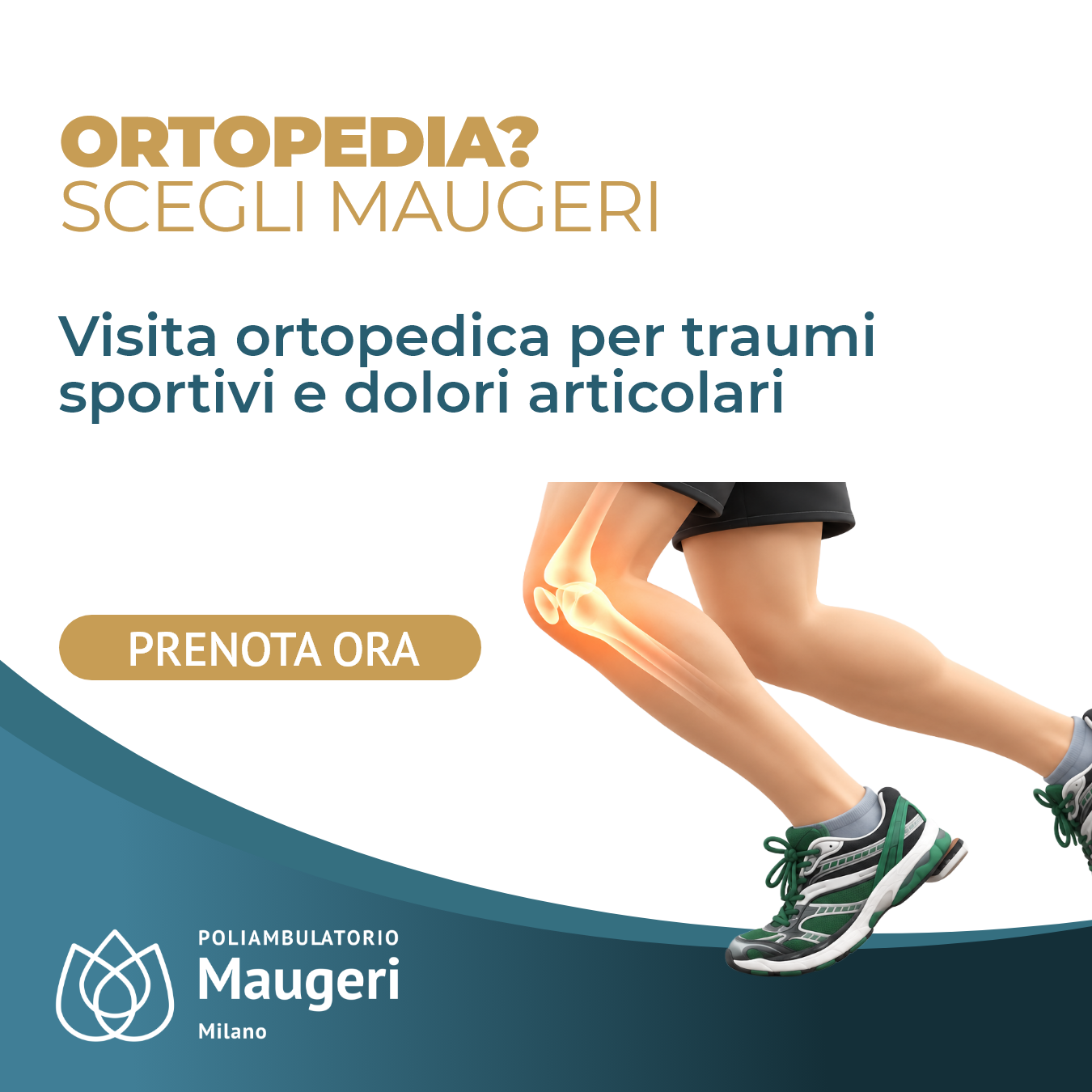 Valutazione di traumi sportivi e dolori articolari, con diagnostica per immagini - Poliambulatori Maugeri Milano